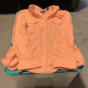 Lands’ End Pink Flannel Button Down, size XS (2-4)